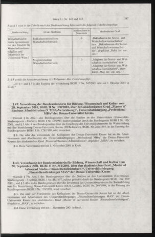 Verordnungsblatt für die Dienstbereiche der Bundesministerien für Unterricht und kulturelle Angelegenheiten bzw. Wissenschaft und Verkehr 20011101 Seite: 15