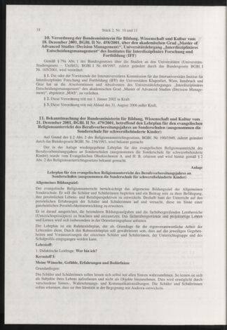 Verordnungsblatt für die Dienstbereiche der Bundesministerien für Unterricht und kulturelle Angelegenheiten bzw. Wissenschaft und Verkehr 20020201 Seite: 2