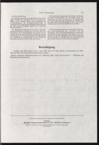 Verordnungsblatt für die Dienstbereiche der Bundesministerien für Unterricht und kulturelle Angelegenheiten bzw. Wissenschaft und Verkehr 20020501 Seite: 17