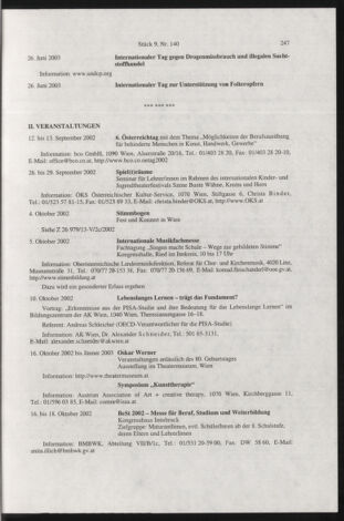 Verordnungsblatt für die Dienstbereiche der Bundesministerien für Unterricht und kulturelle Angelegenheiten bzw. Wissenschaft und Verkehr 20020901 Seite: 11