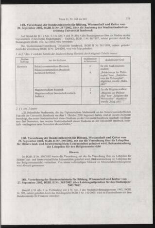 Verordnungsblatt für die Dienstbereiche der Bundesministerien für Unterricht und kulturelle Angelegenheiten bzw. Wissenschaft und Verkehr 20021101 Seite: 3