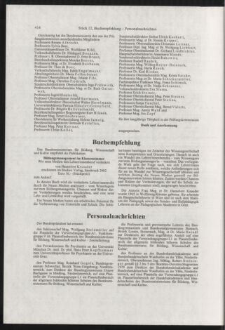 Verordnungsblatt für die Dienstbereiche der Bundesministerien für Unterricht und kulturelle Angelegenheiten bzw. Wissenschaft und Verkehr 20021201 Seite: 18