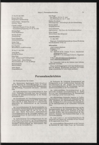 Verordnungsblatt für die Dienstbereiche der Bundesministerien für Unterricht und kulturelle Angelegenheiten bzw. Wissenschaft und Verkehr 20030301 Seite: 23