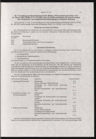 Verordnungsblatt für die Dienstbereiche der Bundesministerien für Unterricht und kulturelle Angelegenheiten bzw. Wissenschaft und Verkehr 20030301 Seite: 5