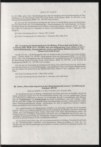 Verordnungsblatt für die Dienstbereiche der Bundesministerien für Unterricht und kulturelle Angelegenheiten bzw. Wissenschaft und Verkehr 20030301 Seite: 7