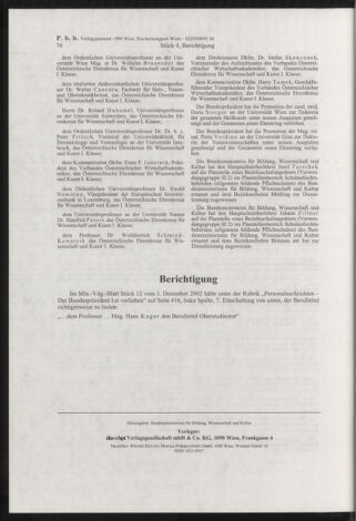 Verordnungsblatt für die Dienstbereiche der Bundesministerien für Unterricht und kulturelle Angelegenheiten bzw. Wissenschaft und Verkehr 20030401 Seite: 20