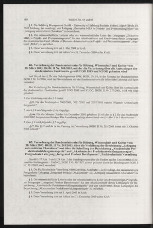 Verordnungsblatt für die Dienstbereiche der Bundesministerien für Unterricht und kulturelle Angelegenheiten bzw. Wissenschaft und Verkehr 20030601 Seite: 2