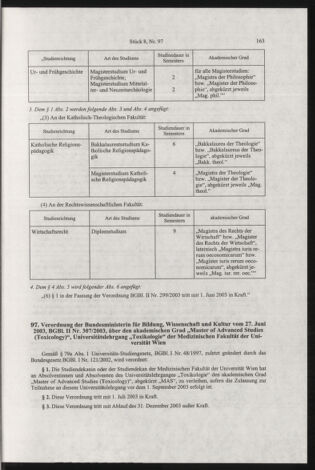 Verordnungsblatt für die Dienstbereiche der Bundesministerien für Unterricht und kulturelle Angelegenheiten bzw. Wissenschaft und Verkehr 20030801 Seite: 11