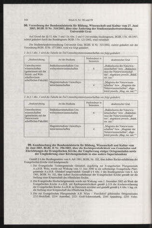 Verordnungsblatt für die Dienstbereiche der Bundesministerien für Unterricht und kulturelle Angelegenheiten bzw. Wissenschaft und Verkehr 20030801 Seite: 12