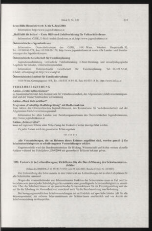 Verordnungsblatt für die Dienstbereiche der Bundesministerien für Unterricht und kulturelle Angelegenheiten bzw. Wissenschaft und Verkehr 20030901 Seite: 35