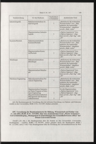 Verordnungsblatt für die Dienstbereiche der Bundesministerien für Unterricht und kulturelle Angelegenheiten bzw. Wissenschaft und Verkehr 20030901 Seite: 5