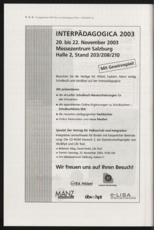 Verordnungsblatt für die Dienstbereiche der Bundesministerien für Unterricht und kulturelle Angelegenheiten bzw. Wissenschaft und Verkehr 20031001 Seite: 52