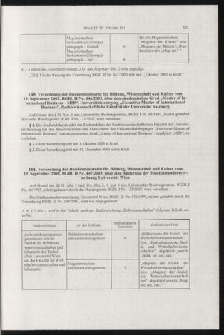 Verordnungsblatt für die Dienstbereiche der Bundesministerien für Unterricht und kulturelle Angelegenheiten bzw. Wissenschaft und Verkehr 20031101 Seite: 17