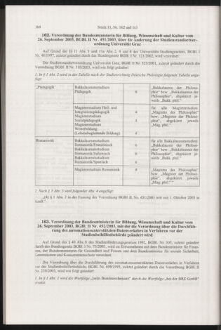 Verordnungsblatt für die Dienstbereiche der Bundesministerien für Unterricht und kulturelle Angelegenheiten bzw. Wissenschaft und Verkehr 20031101 Seite: 20