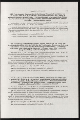 Verordnungsblatt für die Dienstbereiche der Bundesministerien für Unterricht und kulturelle Angelegenheiten bzw. Wissenschaft und Verkehr 20031201 Seite: 5