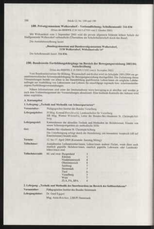 Verordnungsblatt für die Dienstbereiche der Bundesministerien für Unterricht und kulturelle Angelegenheiten bzw. Wissenschaft und Verkehr 20031201 Seite: 50