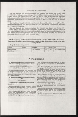 Verordnungsblatt für die Dienstbereiche der Bundesministerien für Unterricht und kulturelle Angelegenheiten bzw. Wissenschaft und Verkehr 20031201 Seite: 53