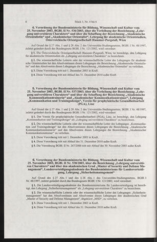 Verordnungsblatt für die Dienstbereiche der Bundesministerien für Unterricht und kulturelle Angelegenheiten bzw. Wissenschaft und Verkehr 20040101 Seite: 38