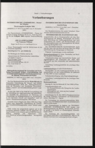 Verordnungsblatt für die Dienstbereiche der Bundesministerien für Unterricht und kulturelle Angelegenheiten bzw. Wissenschaft und Verkehr 20040101 Seite: 43