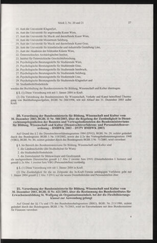 Verordnungsblatt für die Dienstbereiche der Bundesministerien für Unterricht und kulturelle Angelegenheiten bzw. Wissenschaft und Verkehr 20040201 Seite: 11