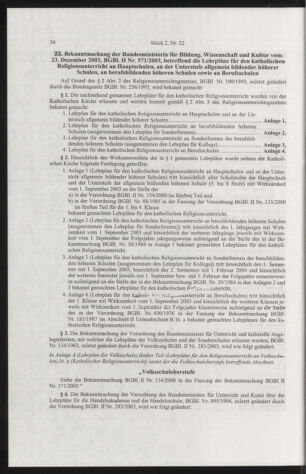 Verordnungsblatt für die Dienstbereiche der Bundesministerien für Unterricht und kulturelle Angelegenheiten bzw. Wissenschaft und Verkehr 20040201 Seite: 18