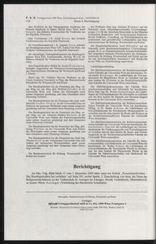 Verordnungsblatt für die Dienstbereiche der Bundesministerien für Unterricht und kulturelle Angelegenheiten bzw. Wissenschaft und Verkehr 20040401 Seite: 12