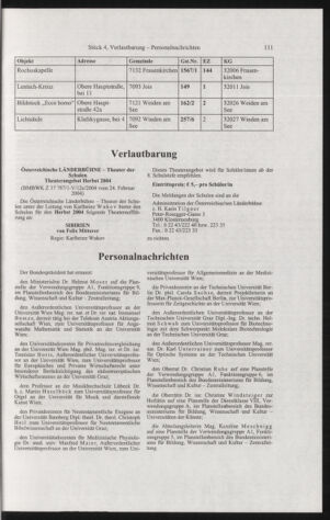 Verordnungsblatt für die Dienstbereiche der Bundesministerien für Unterricht und kulturelle Angelegenheiten bzw. Wissenschaft und Verkehr 20040401 Seite: 7