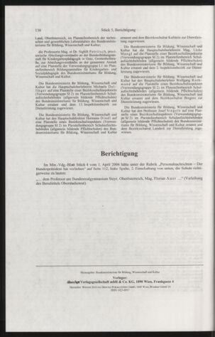 Verordnungsblatt für die Dienstbereiche der Bundesministerien für Unterricht und kulturelle Angelegenheiten bzw. Wissenschaft und Verkehr 20040501 Seite: 14