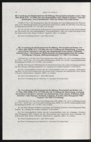 Verordnungsblatt für die Dienstbereiche der Bundesministerien für Unterricht und kulturelle Angelegenheiten bzw. Wissenschaft und Verkehr 20040501 Seite: 2