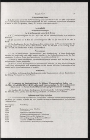 Verordnungsblatt für die Dienstbereiche der Bundesministerien für Unterricht und kulturelle Angelegenheiten bzw. Wissenschaft und Verkehr 20040601 Seite: 7