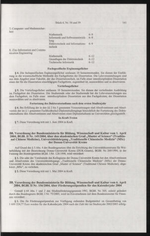 Verordnungsblatt für die Dienstbereiche der Bundesministerien für Unterricht und kulturelle Angelegenheiten bzw. Wissenschaft und Verkehr 20040601 Seite: 9