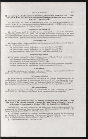 Verordnungsblatt für die Dienstbereiche der Bundesministerien für Unterricht und kulturelle Angelegenheiten bzw. Wissenschaft und Verkehr 20040801 Seite: 5