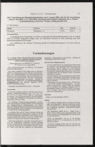 Verordnungsblatt für die Dienstbereiche der Bundesministerien für Unterricht und kulturelle Angelegenheiten bzw. Wissenschaft und Verkehr 20041101 Seite: 17