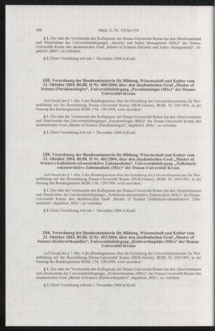 Verordnungsblatt für die Dienstbereiche der Bundesministerien für Unterricht und kulturelle Angelegenheiten bzw. Wissenschaft und Verkehr 20041201 Seite: 12