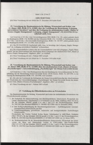 Verordnungsblatt für die Dienstbereiche der Bundesministerien für Unterricht und kulturelle Angelegenheiten bzw. Wissenschaft und Verkehr 20050301 Seite: 17