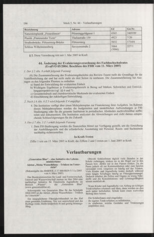 Verordnungsblatt für die Dienstbereiche der Bundesministerien für Unterricht und kulturelle Angelegenheiten bzw. Wissenschaft und Verkehr 20050501 Seite: 12