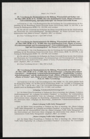 Verordnungsblatt für die Dienstbereiche der Bundesministerien für Unterricht und kulturelle Angelegenheiten bzw. Wissenschaft und Verkehr 20050501 Seite: 4