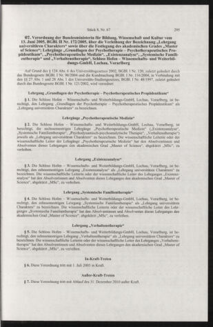 Verordnungsblatt für die Dienstbereiche der Bundesministerien für Unterricht und kulturelle Angelegenheiten bzw. Wissenschaft und Verkehr 20050801 Seite: 3