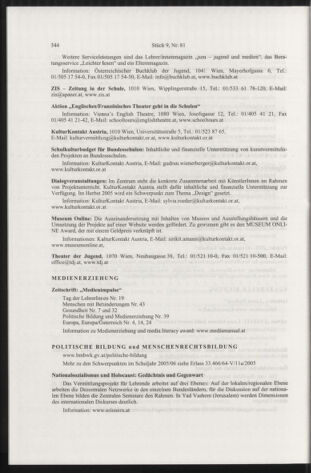 Verordnungsblatt für die Dienstbereiche der Bundesministerien für Unterricht und kulturelle Angelegenheiten bzw. Wissenschaft und Verkehr 20050901 Seite: 18