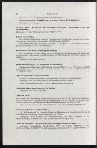 Verordnungsblatt für die Dienstbereiche der Bundesministerien für Unterricht und kulturelle Angelegenheiten bzw. Wissenschaft und Verkehr 20050901 Seite: 20