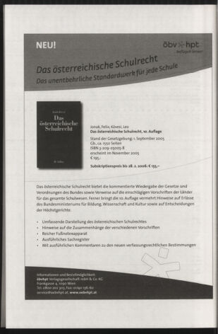 Verordnungsblatt für die Dienstbereiche der Bundesministerien für Unterricht und kulturelle Angelegenheiten bzw. Wissenschaft und Verkehr 20051101 Seite: 14