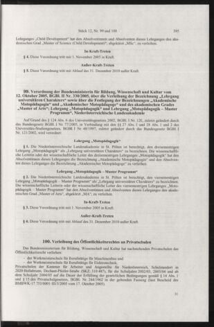 Verordnungsblatt für die Dienstbereiche der Bundesministerien für Unterricht und kulturelle Angelegenheiten bzw. Wissenschaft und Verkehr 20051201 Seite: 3