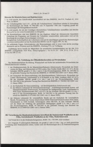 Verordnungsblatt für die Dienstbereiche der Bundesministerien für Unterricht und kulturelle Angelegenheiten bzw. Wissenschaft und Verkehr 20060301 Seite: 17