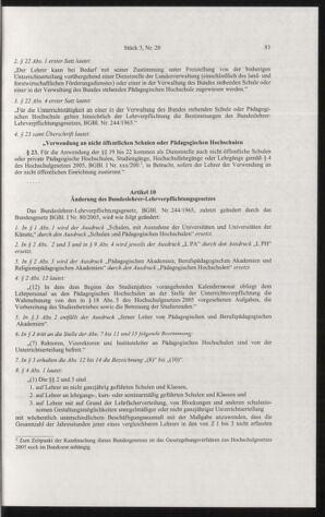 Verordnungsblatt für die Dienstbereiche der Bundesministerien für Unterricht und kulturelle Angelegenheiten bzw. Wissenschaft und Verkehr 20060301 Seite: 7