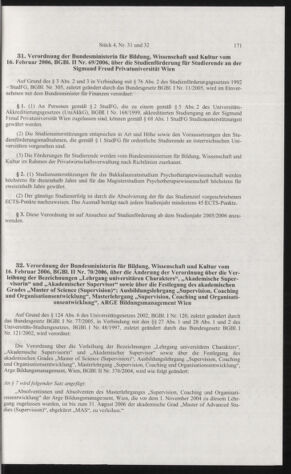 Verordnungsblatt für die Dienstbereiche der Bundesministerien für Unterricht und kulturelle Angelegenheiten bzw. Wissenschaft und Verkehr 20060401 Seite: 59