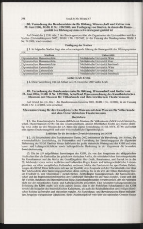 Verordnungsblatt für die Dienstbereiche der Bundesministerien für Unterricht und kulturelle Angelegenheiten bzw. Wissenschaft und Verkehr 20060901 Seite: 12