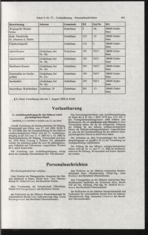 Verordnungsblatt für die Dienstbereiche der Bundesministerien für Unterricht und kulturelle Angelegenheiten bzw. Wissenschaft und Verkehr 20060901 Seite: 215