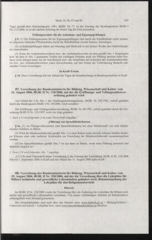 Verordnungsblatt für die Dienstbereiche der Bundesministerien für Unterricht und kulturelle Angelegenheiten bzw. Wissenschaft und Verkehr 20061001 Seite: 13