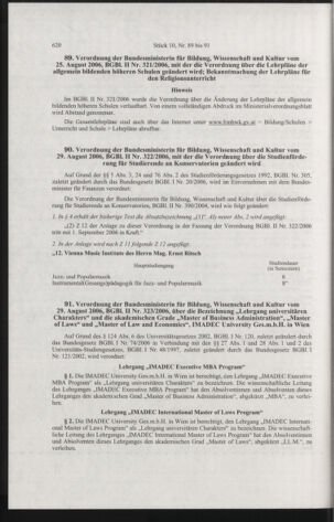 Verordnungsblatt für die Dienstbereiche der Bundesministerien für Unterricht und kulturelle Angelegenheiten bzw. Wissenschaft und Verkehr 20061001 Seite: 14