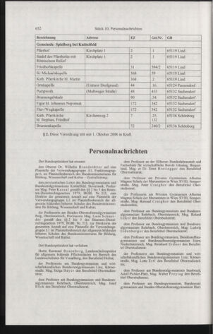 Verordnungsblatt für die Dienstbereiche der Bundesministerien für Unterricht und kulturelle Angelegenheiten bzw. Wissenschaft und Verkehr 20061001 Seite: 46